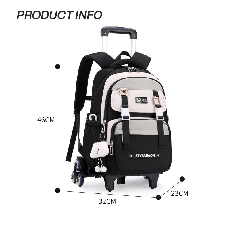 2 Wheels Travel Rolling Luggage Bag School Trolley Backpack For Boys Kid 'S Travel Backpack On Wheels School Backpacks Child