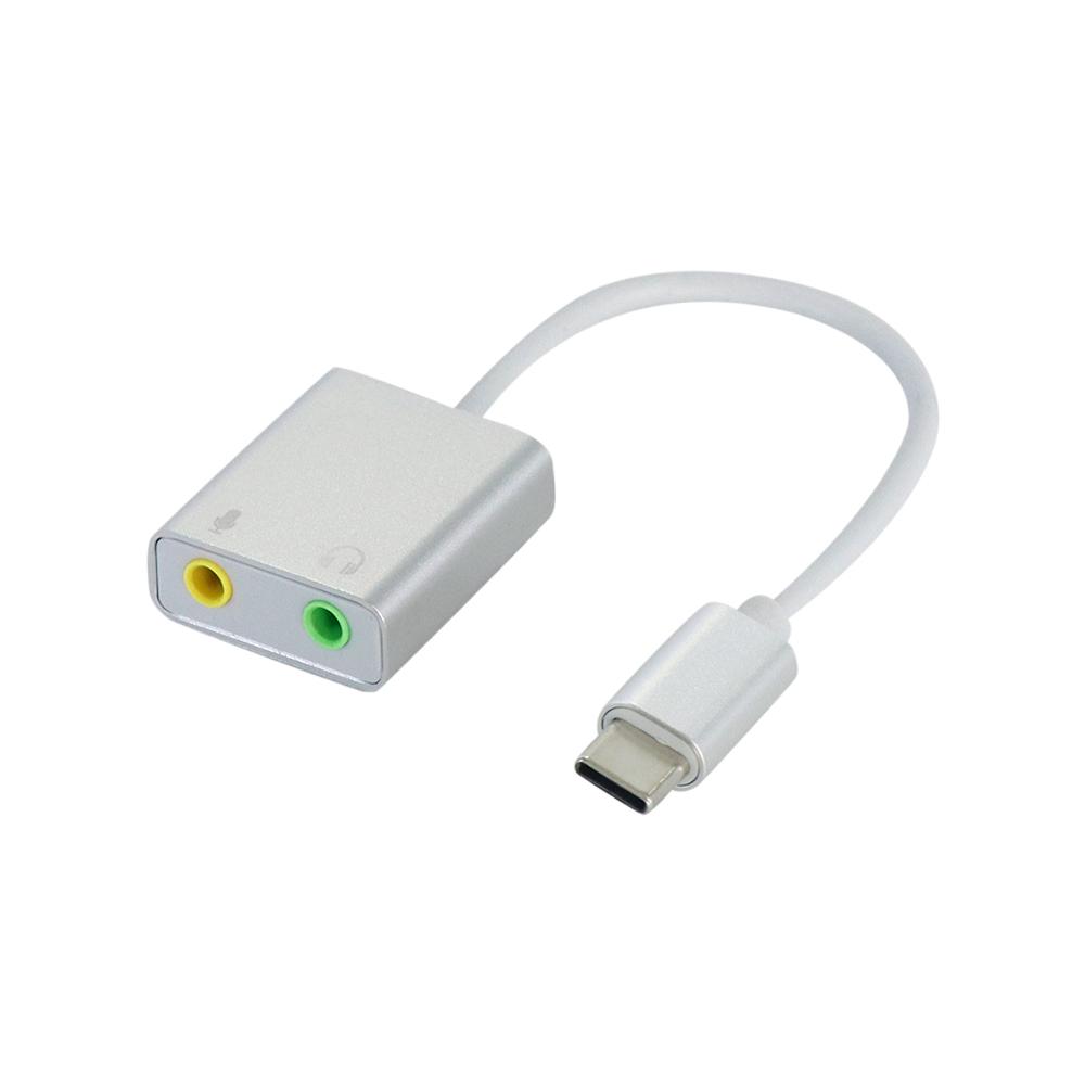 USB Type-C 7.1 External Sound Card Adapter Audio Card USB-C To Jack 3.5mm Earphone Micphone for Laptop Macbook Pro