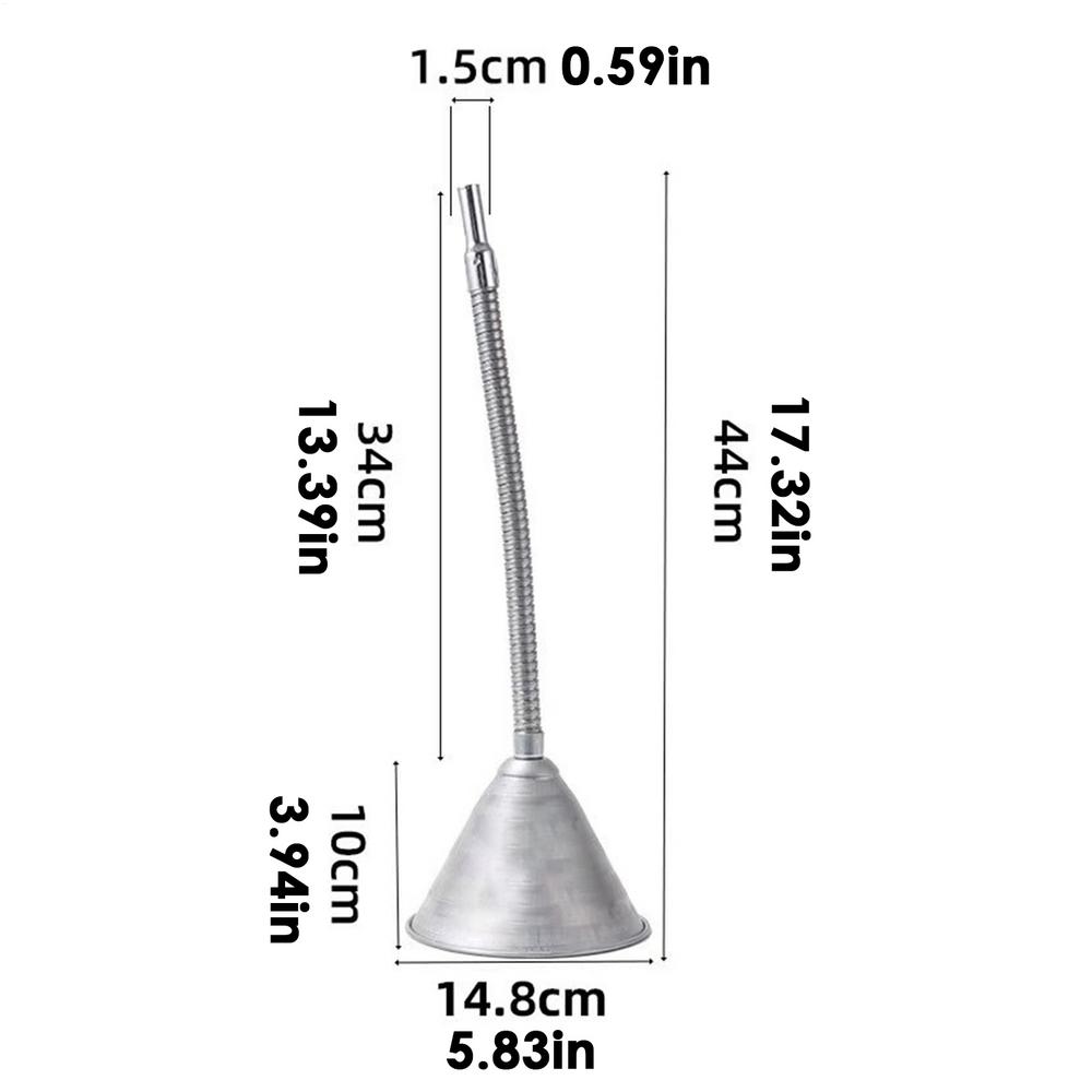 

1pcs Metal Funnel Flexible for Car and Motorcycle Emergency Refueling ar Oil Petrol Filling Flexible Hose Pipe Metal Funnel сірий колір