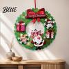 Seasonal Home Decor Christmas 3D Wreath Pendant with Hanging Rope Cartoon Garland Ornaments Snowman Door Ornaments Lightweight Paper for Holiday