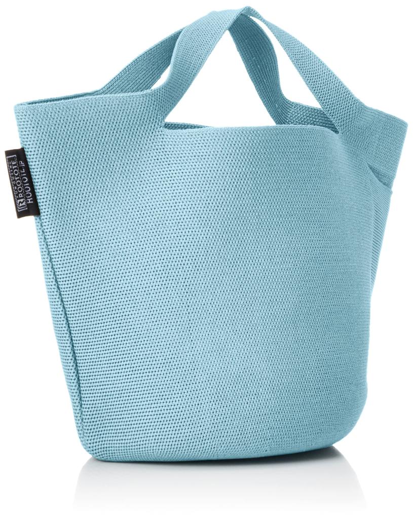 Free Hat Recycled Yarn Knitted Basket Tote Bag Baby Lou 0255 Saxophone [Rootote] Lightweight, Standing, Shape, Po-No