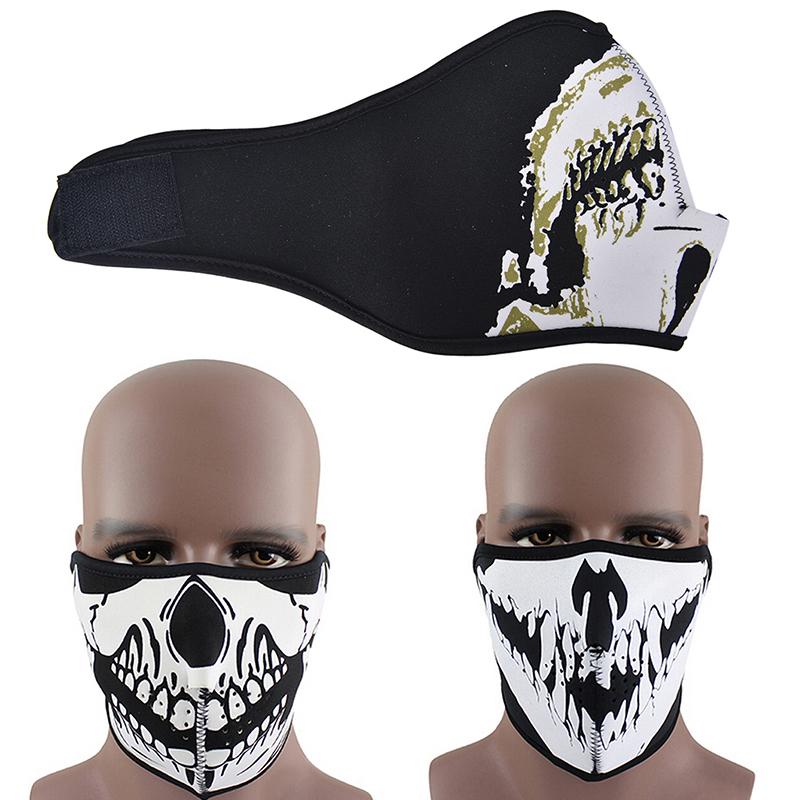 Punk Schedel Neopreen Halve Gezichtsmasker Ski Schaats Snowboard Motorfiets Bescherming