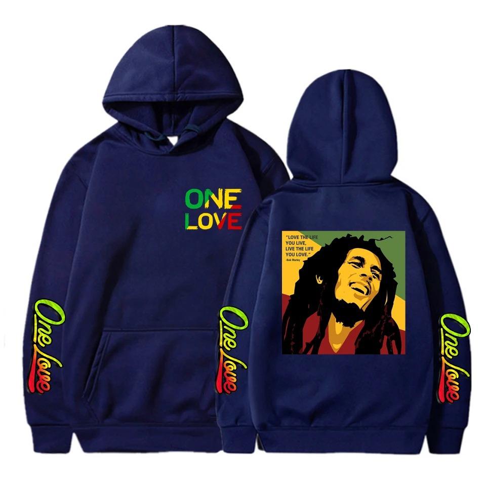 Hip Hop Setwear Hoodies Rapper Bob Marley Print Sweatshirts