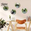 Estampas Fofas de Gato para Quarto de Bebê 4 Peças Decoração de Parede de Madeira Preta Boho, Plantas Redondas de Madeira Penduradas, Placa para Sala de Estar, Decoração de Quarto de Fazenda,