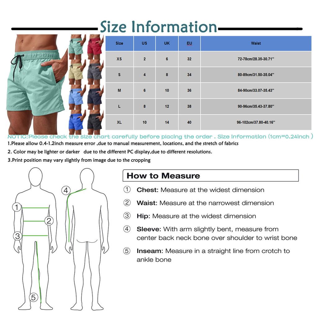 Men's Beach Casual Beach Pants Printed Five Pants Swim Shorts Shorts