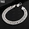 925 Sterling Silver 10mm Twist Ring Side Chain Bracelet - Elegant Gift Jewelry