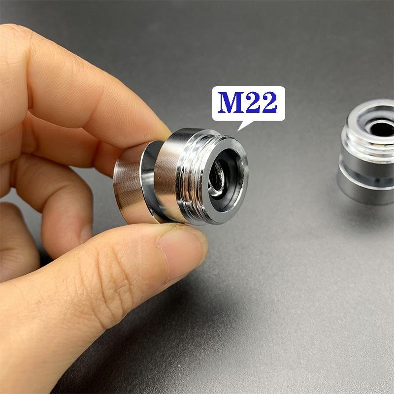 1PC Küchenarmatur-Adapter 304 Edelstahl weiblich 22/24mm 360 Grad Schwenkdüsenadapter männlich 22mm