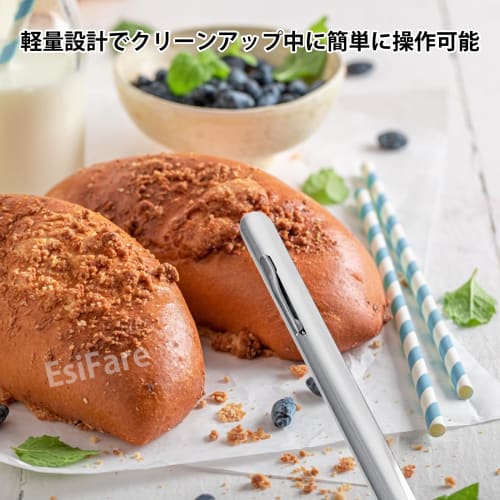 EsiFare 2-Piece Restaurant Crumb Cleaner, Stainless Steel Dustpan, Kitchen Scraper with Clip, Ergonomic, Durable, Reusable, Easy To Use, Suitable for