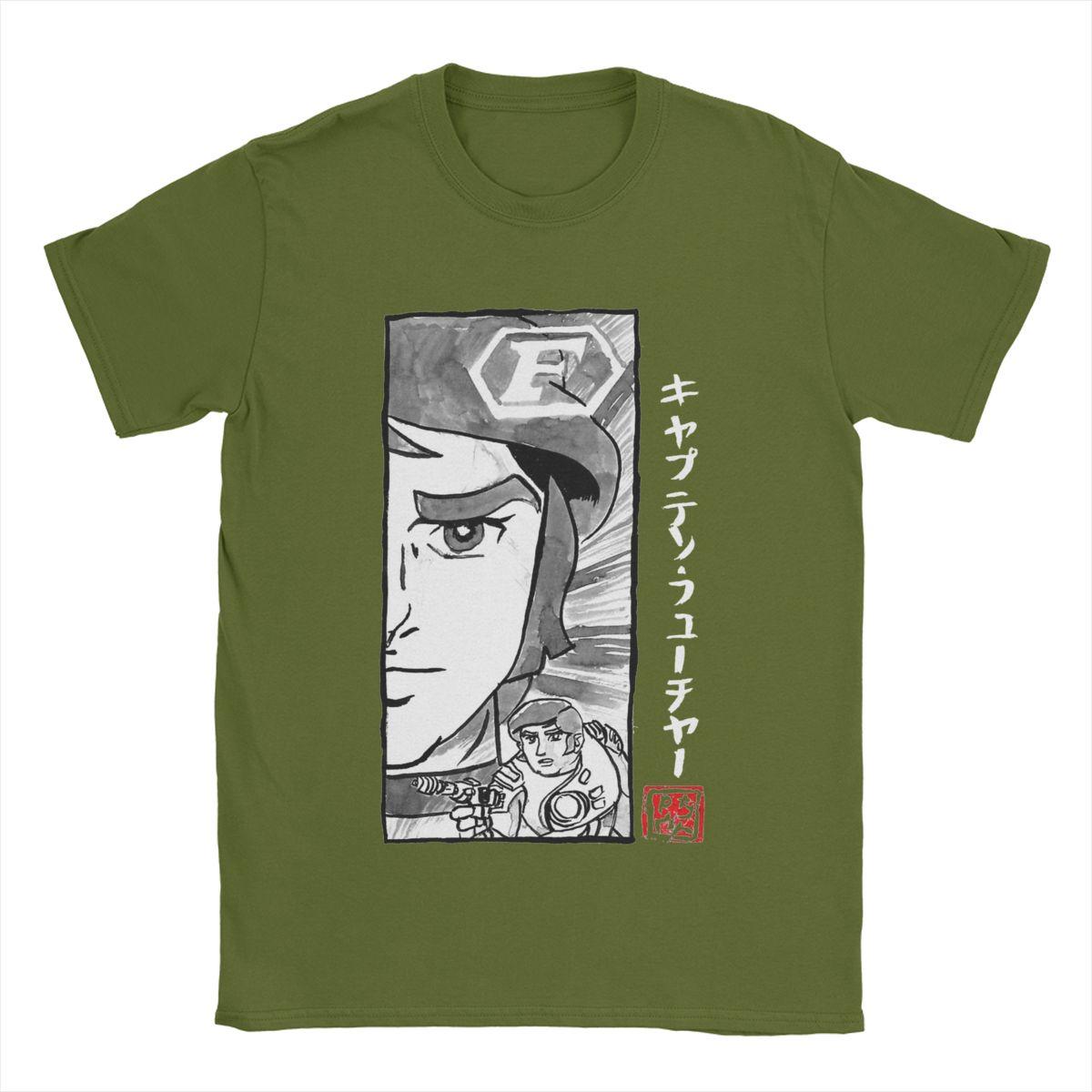 

Футболка Leisure Captain Future для мужчин, хлопковые футболки с круглым вырезом, футболка с коротким рукавом, оригинальные топы 4XL