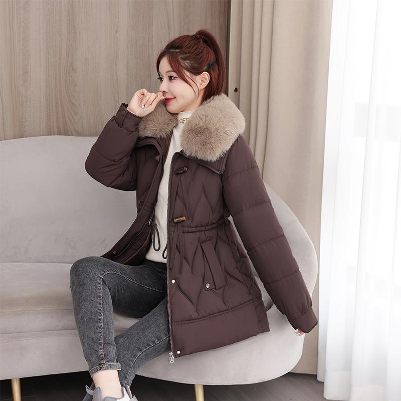 Herbst Winter Verdicken Warmer Parka Damen Lässig Einfarbig Große Tasche Locker Kurze Jacken Oberbekleidung