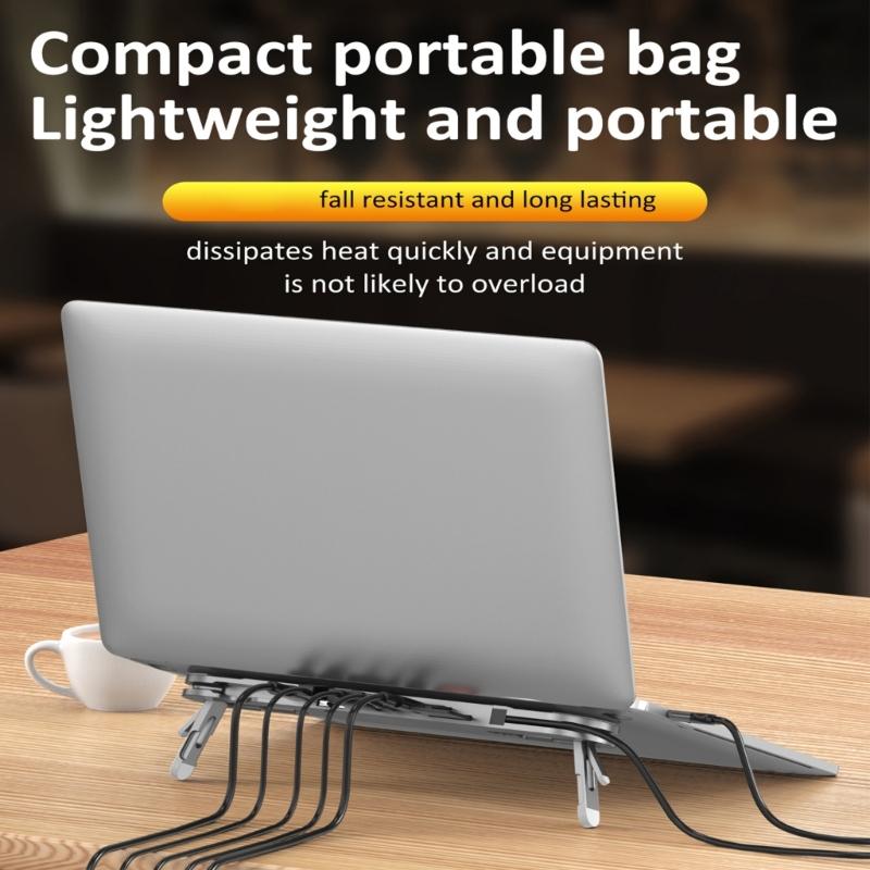 Foldable Aluminum USB C Stand Dock 7 Port Expansion Dock 4K60Hz 100W Charging Ethernet Card Reader For Laptops
