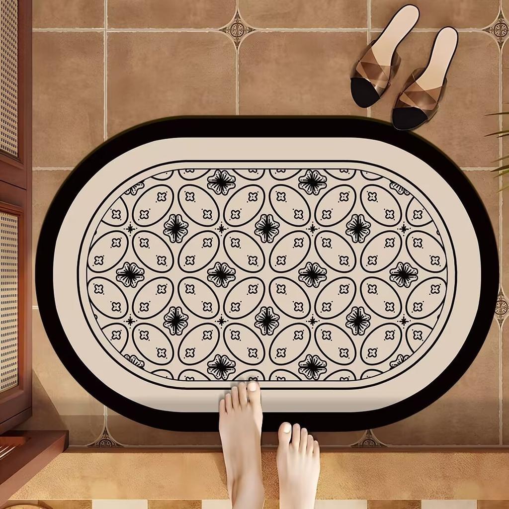 Bathroom Carpet Absorbent Floor Mat Anti Slip Floor Mat Entrance Dirt Resistant Mat