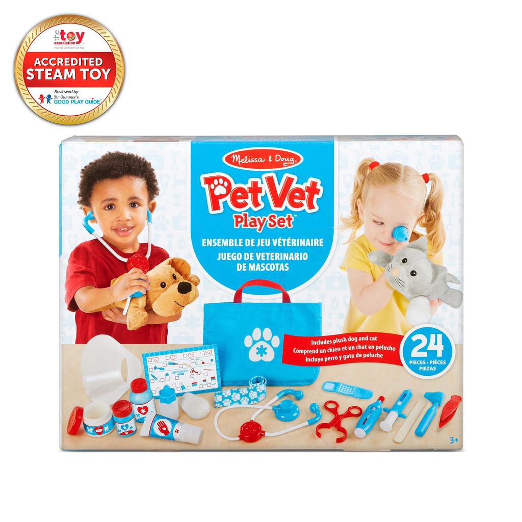 Melissa & Doug Pretend Play Toy Animal Doctor Doctor Set Veterinarian Authentic 8520