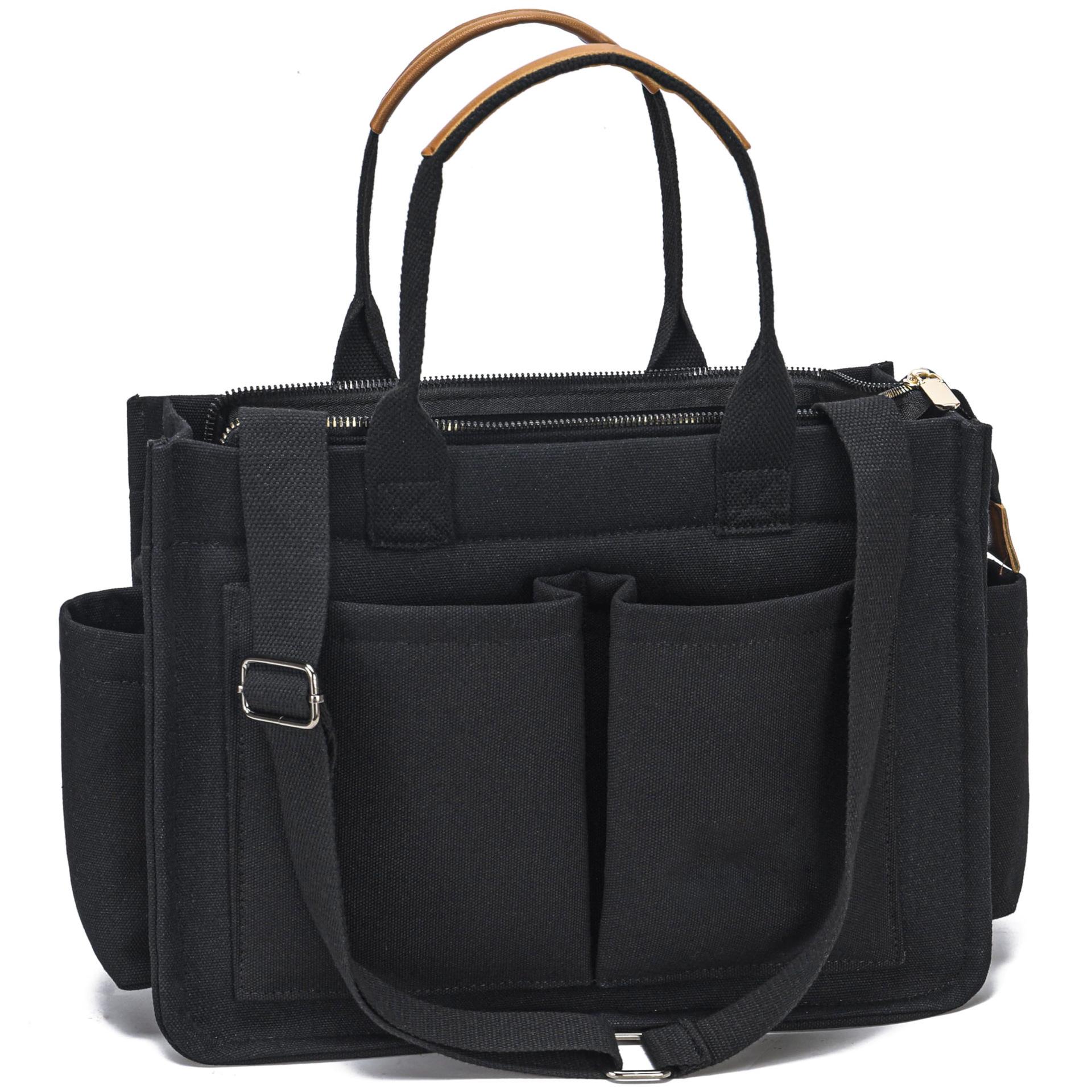 

Новая женская большая холщовая сумка-тоут и сумка-мессенджер для ноутбука