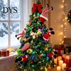Unique Holiday Party Props Christmas Swinging Leg Ornament, Electric Hanging Santa Legs for Tree, Funny Tree Topper Alternatives Fluffy with