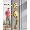 1 Set Zinc Alloy Door Locks European Style American Outdoor Door Lock Villa Entrance Door Large Handle Anti-theft Lock with Key