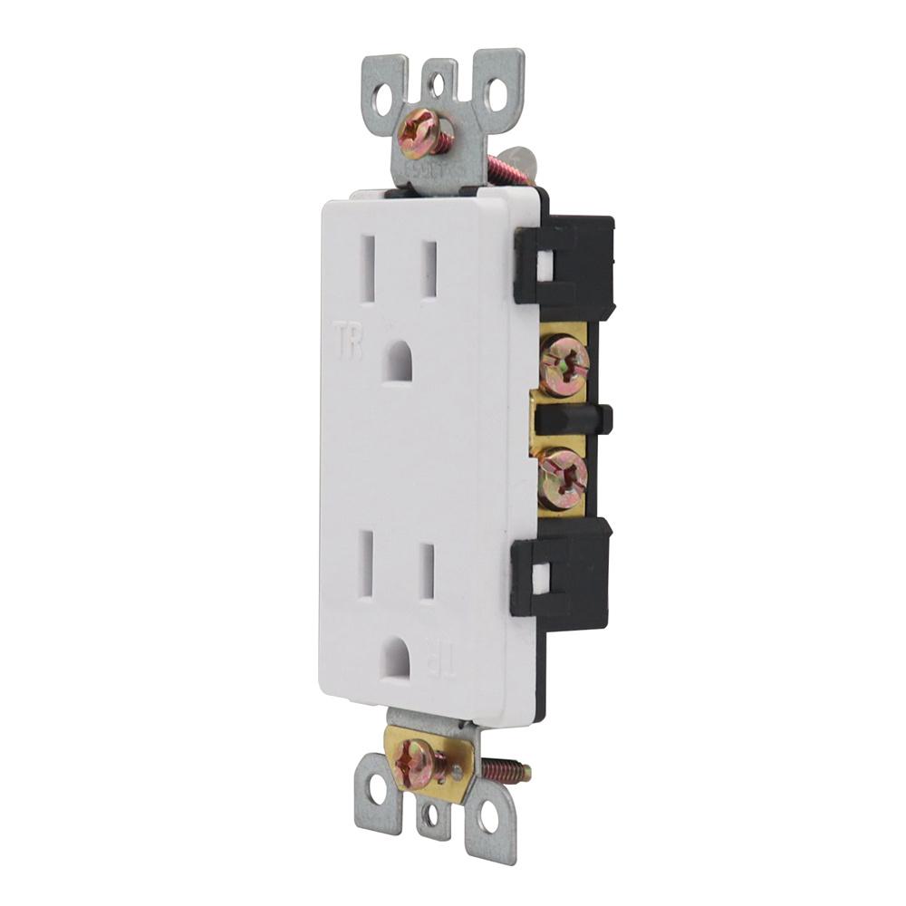 125V 15A White US Plug Socket For Trailers, Campers, RVs, Grades UL94-V2