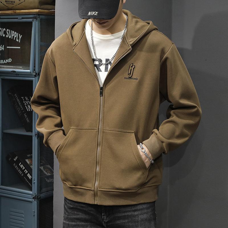 Американский модный бренд кардиган на молнии мужской спортивный свитер свободный большой — фото 3