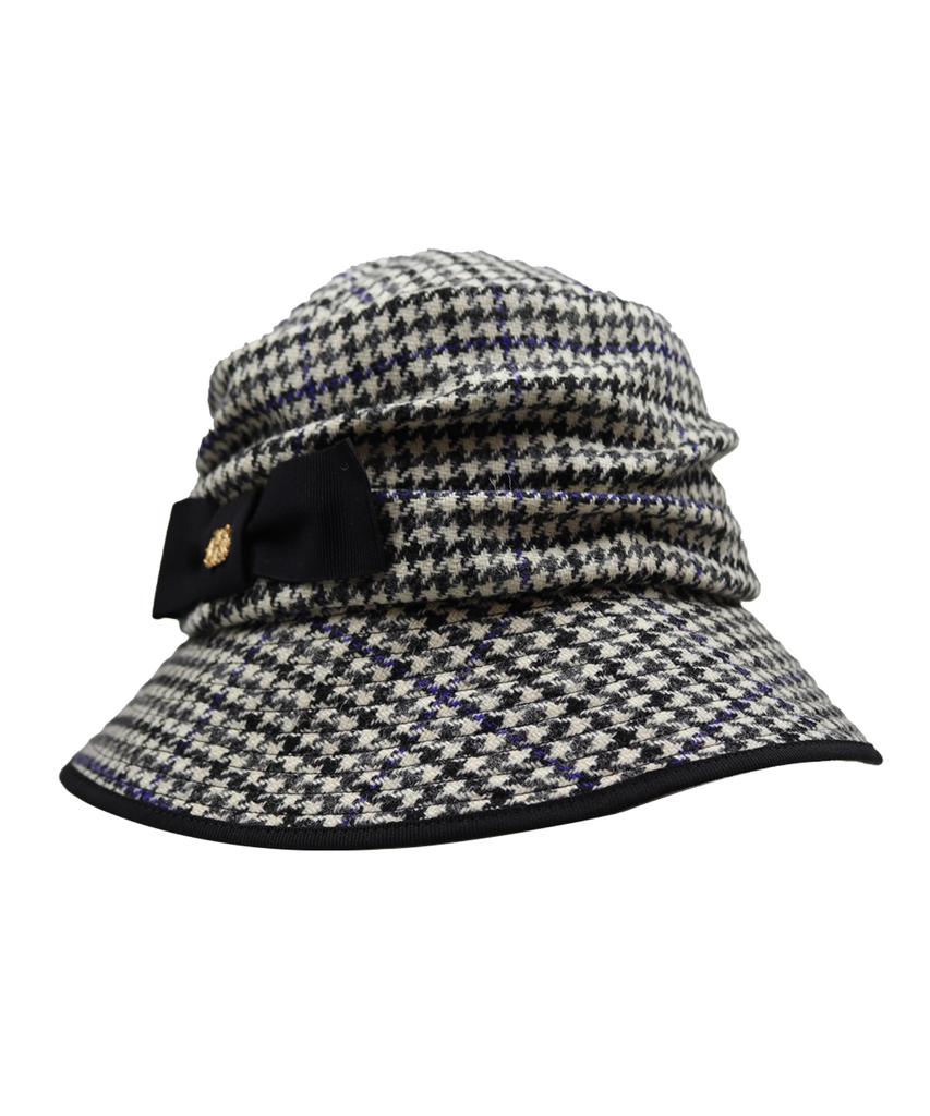 Kaliseumontapone Hestia Heritage Wool Check Cloche Hat