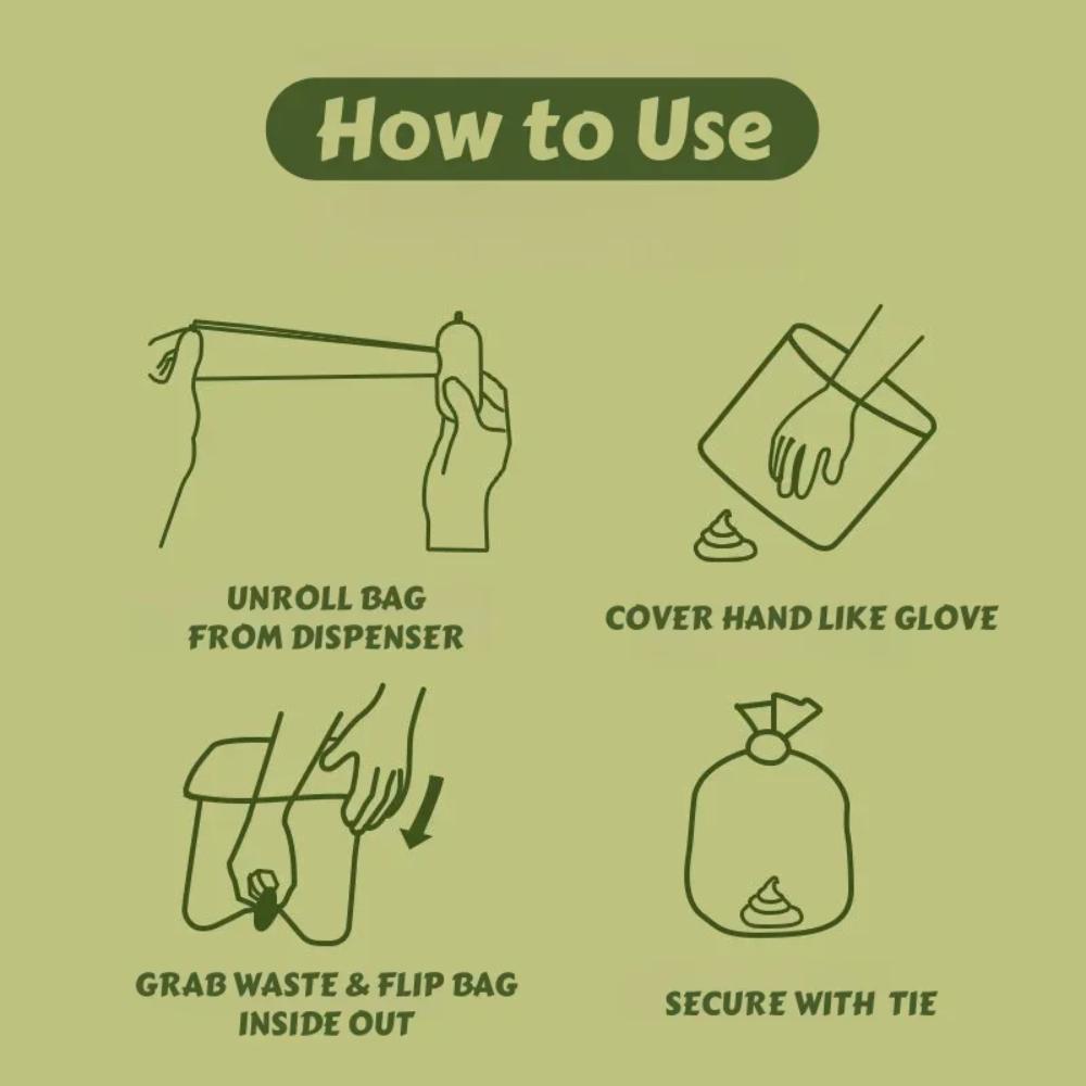 150Pcs Biodegradable Poop Dog Bags+Dispenser - Thickened Dog Waste Bags for On-the-Go Outdoor Cleanup & Environmentally Friendly