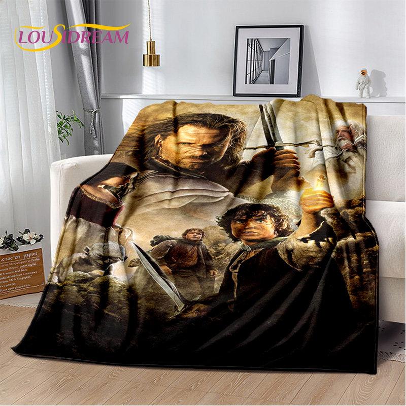 L-Lord of the Rings H-Hobbit Soft Plush Blanket,Flannel Blanket Throw Blanket for Living Room Bedroom Bed Sofa Picnic Cover Kids