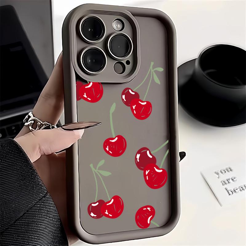 Милый красный чехол-вишенка для Samsung Galaxy A06 A26 A36 A33 A25 A16 A34 S25 Ultra S24 FE S23 S22 S21 Plus Силиконовый мягкий чехол S25