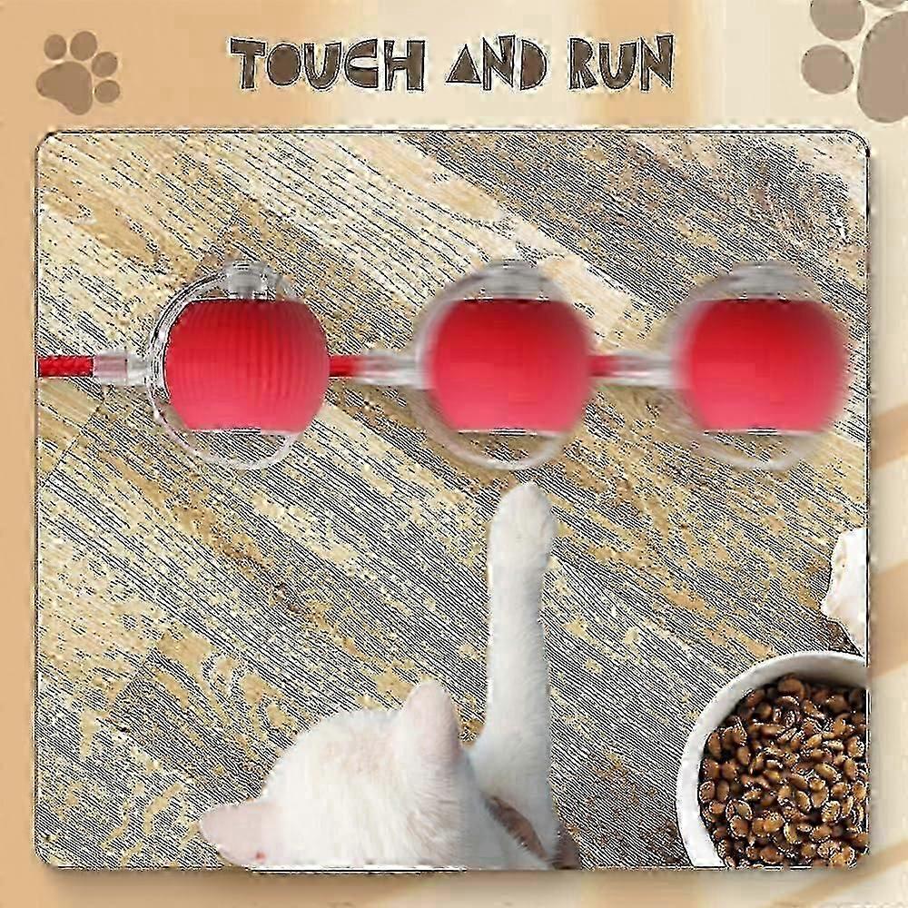 2 pcs 360 Smart Automatic Rolling Pet Ball, Rechargeable Irregular Movement for Cats & Dogs, Red