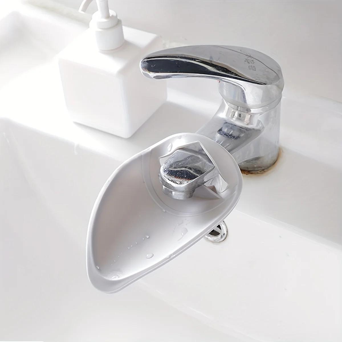 

1pc-Silicone Faucet Extender - U-Shaped Sink Faucet Extension Tube for Easy Reach - Durable Kitchen and Bathroom Accessory серый