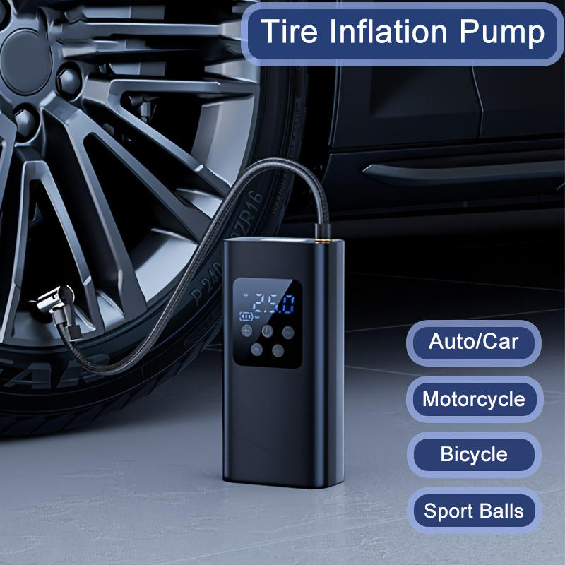Car Tire Inflatable Pump Portable Car Air Compressor With LED Light Electric Air Compressor for Motorcycle Boat Car Tire