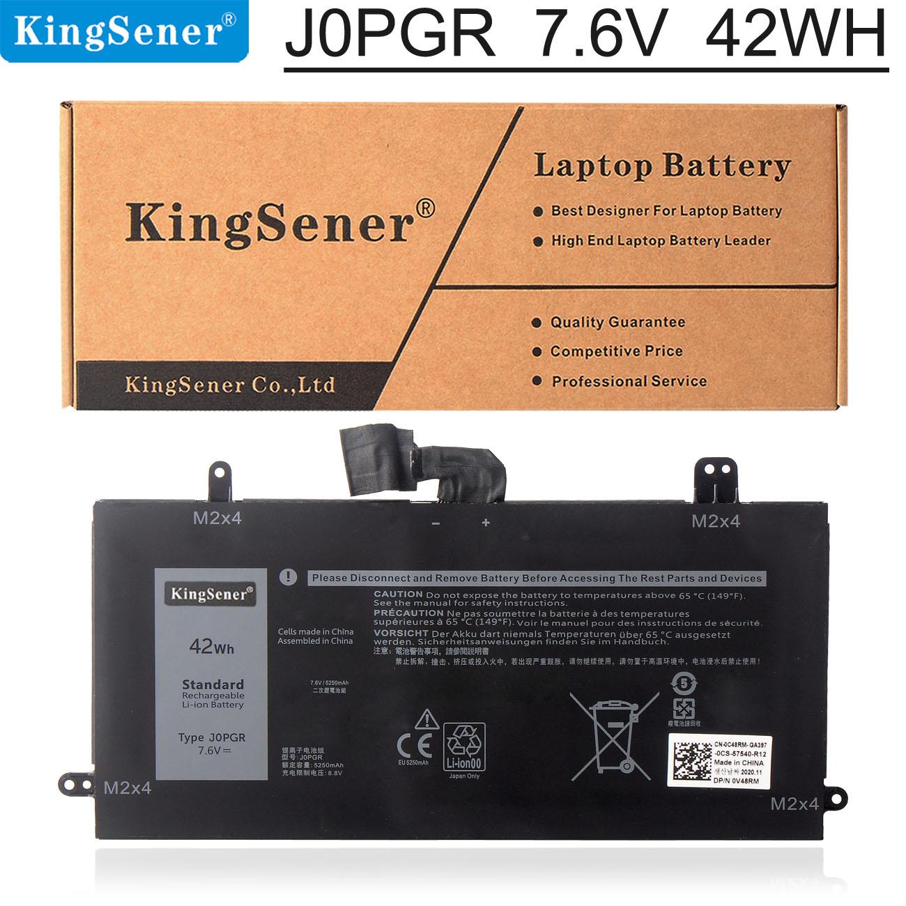 

Аккумулятор Kingsener J0PGR для ноутбука DELL Latitude 12 5285 5290 2-в-1 T17G 1WND8 7,6 В 42WH 5250 мАч