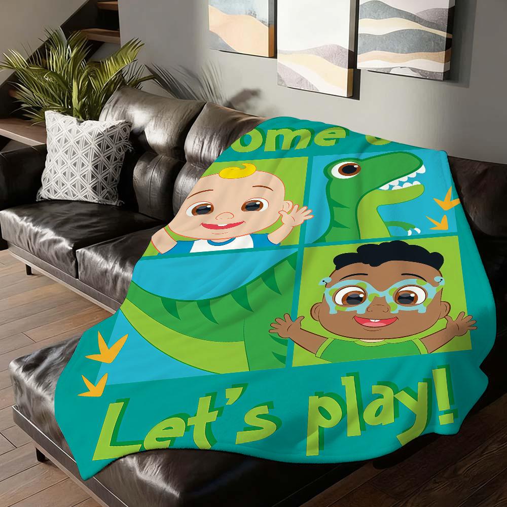 Cartoon cute C-coComelonS Blanket For Sofa Office Bed Plane Travel Sleep Read Relax Camping Soft And Warm