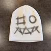 Funny Graffiti Jacquard Knit Beanie Unisex Graffiti Pattern Skull Cap Hip‑Hop Street Style Warm Winter Knitted Hat