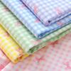 Checked Cotton Fabric 150cm Width Soft Peach Skin Bowknot Print for Breathable Summer Dress Shirt Pajama Homewear Kids Apparels