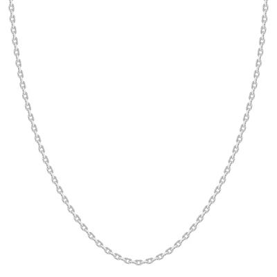 [Shinjuku Gin No Kura] Azuki Chain, Double-Cut, 40-60cm (55cm) Long, Approx. 1.8mm Wide, Sterling Silver 925 Necklace, Men's, SV, Chain Only