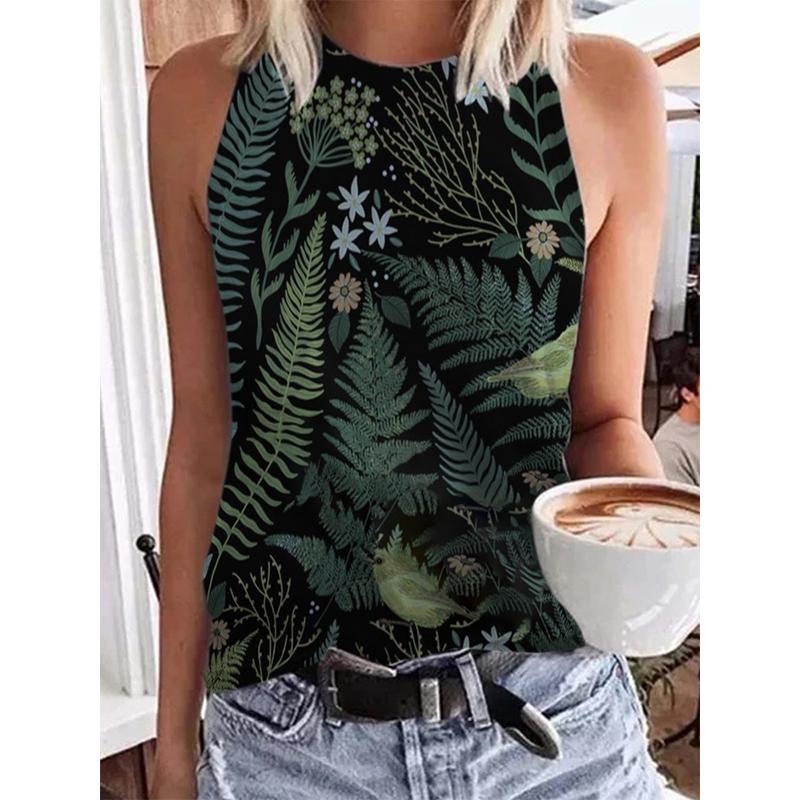 Ethnic Style 3D Printed Vest Women's Retro Streetwear