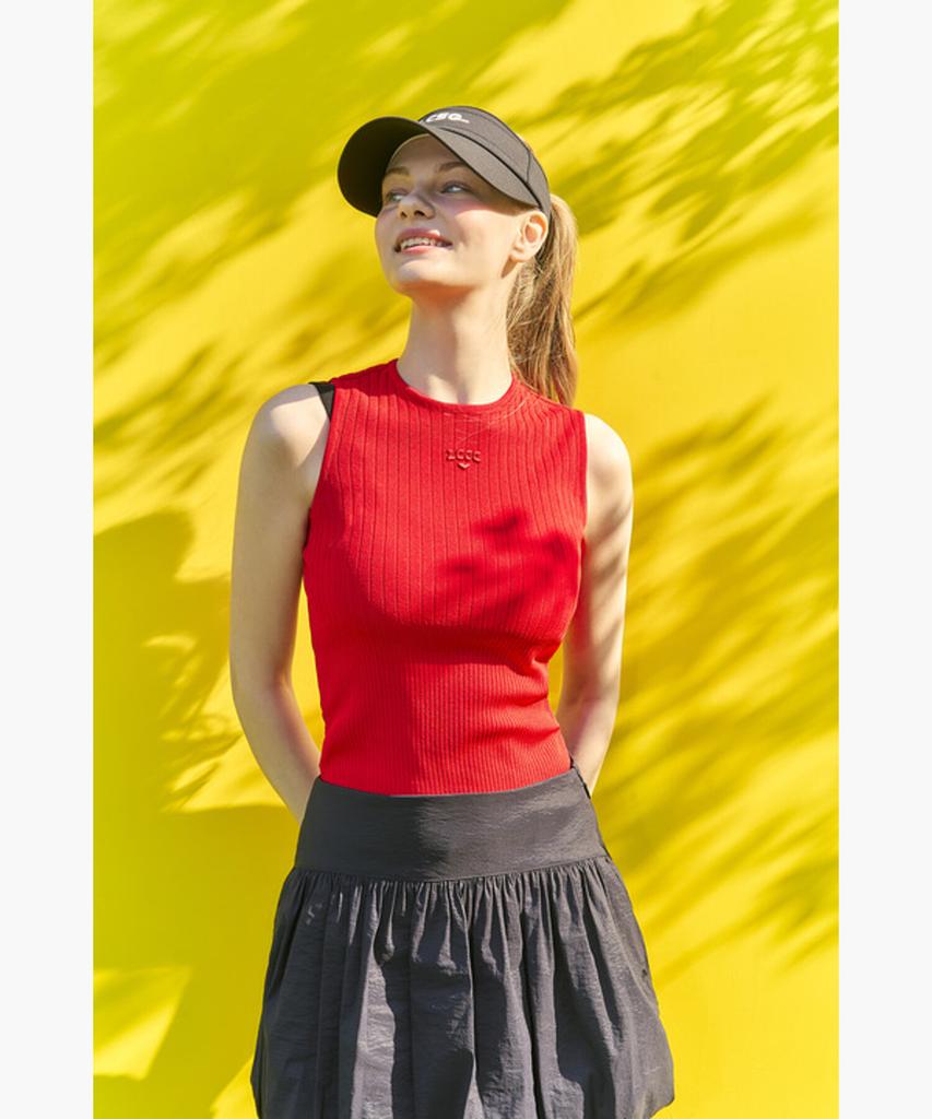 LECOQ GOLF Women'S Pointed Ribbed Sleeveless Sweater (Gq222Lkp42)