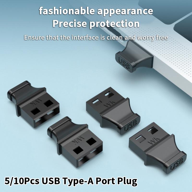 5Pcs 10Pcs USB Port Plug Cap With Handle Anti Dust Cover For Laptop Computer Socket Durable Silicone Protection