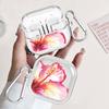 Transparente Kopfhörerhüllen Abdeckung Mit Haken Hülle Für Samsung Galaxy Buds 4 Pro 3Pro 2 3 FE 4Pro 2Pro Live Rosa Hibiskusblüte