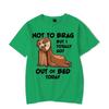 Not To Brag Out of Bed Today Graphic Tshirt Men Funny Sloth T-shirts Harajuku Fashion Y2k Top Hip Hop Men Brand Sloth Tee Shirt