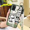 Back Cover Lanyard Phone Case For Blackview A100 Anti-knock Durable Anti-dust Phone Holder Panda Kickstand Soft case