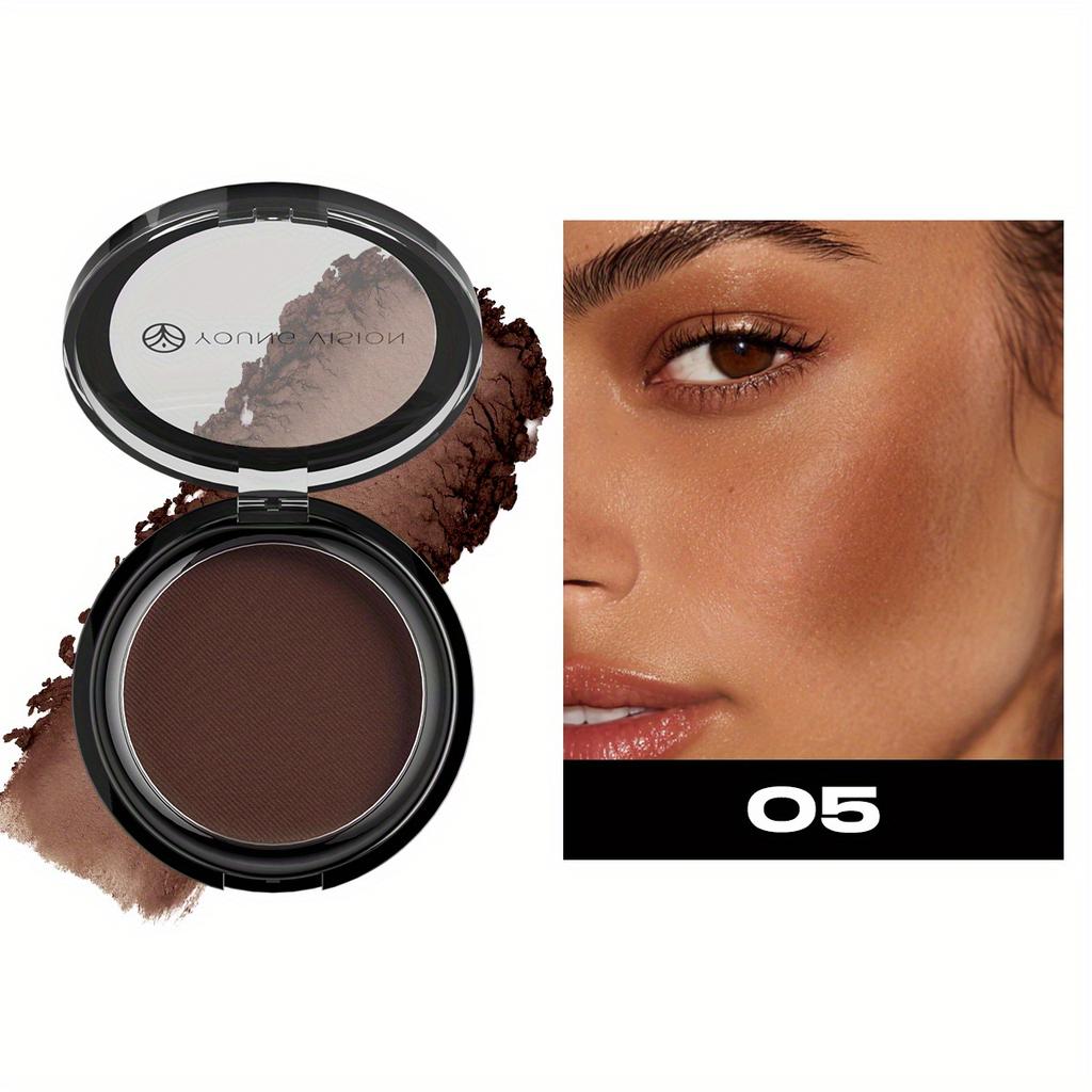 YOUNG VISION Matte Bronzer 5-in-1 Makeup Palette, Contour Powder Long-Lasting Oil Control, 6 Shades Waterproof & Sweat-Proof