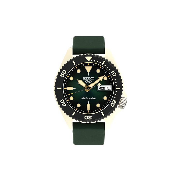 Seiko SEIKO5 Mechanisches Uhrwerk Silikonarmband Uhr Unisex Grünes Zifferblatt SRPG73K1 SRPG73K1