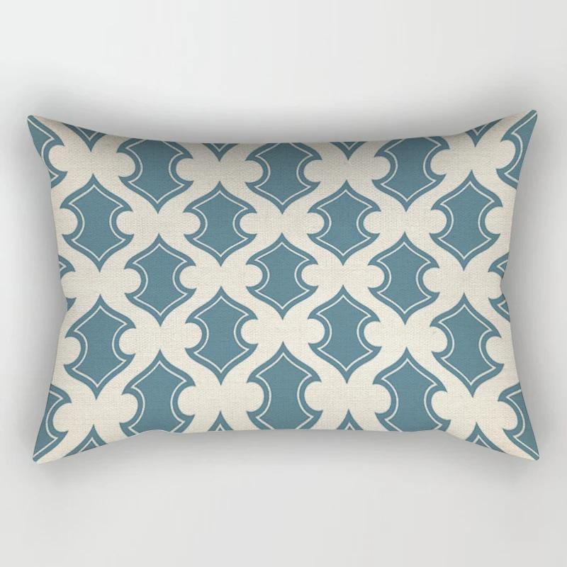 Nordic Sweet Home Light Blue Geometric Pillowcase Decorative Sofa Cushion Cover Pillowcase