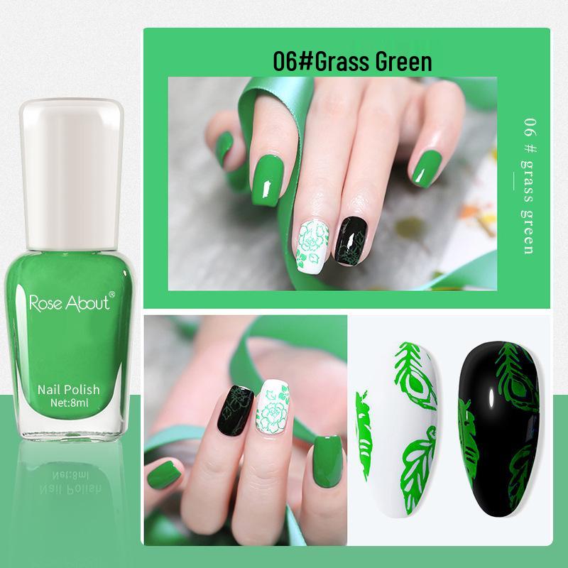 Peelable Nail Art Stamping Polish Set, 8ml - Long-Lasting, No-Bake, Easy-Transfer Formula