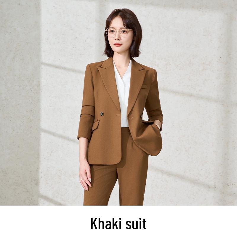 2025 Women's Autumn/Winter Flared Pants Suit Set - Formal/Casual Workwear