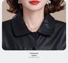 2026 Stylish Plus Size Leather Jacket for Middle-Aged & Elderly Women - Spring/Fall Casual Wear