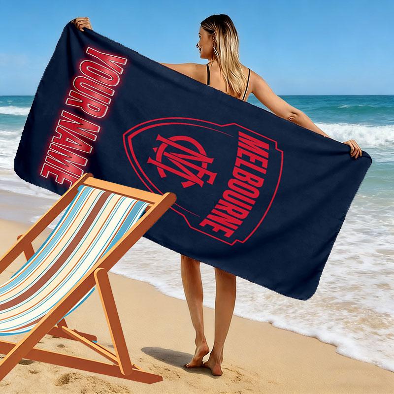 Custom Melbourne Fc Print Beach Towel, Large Soft Quick Dry Towel for Beach Camping Swimming
