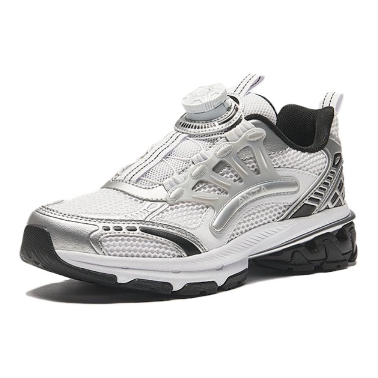 Anta Kids Fiery Fabric Comfortable Versatile Non-Slip Wear-Resistant Low-Top Running Shoes Kids Running Shoes White 312438804-5