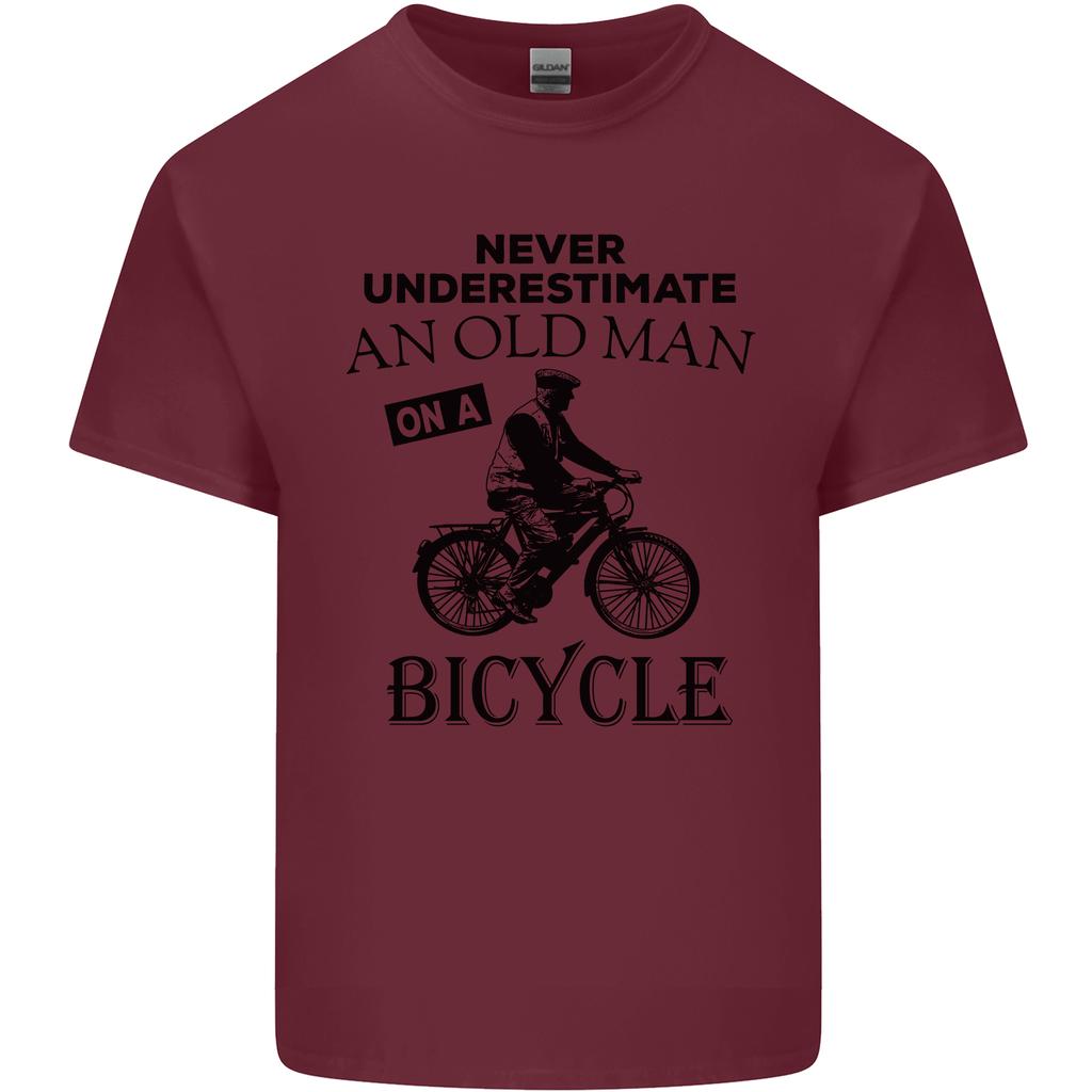 Cycling Never Underestimate Old Unisex Unisexs Light Cotton TShirt