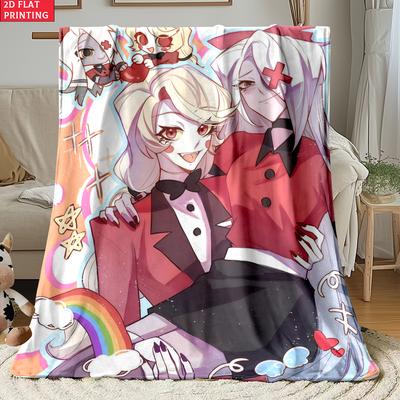 Anime Thin Flannel Blanket for Bedrooms,Living Rooms,Sofas Blankets,Offices,Lunch Breaks,Picnics,blankets Fluffy Blanket